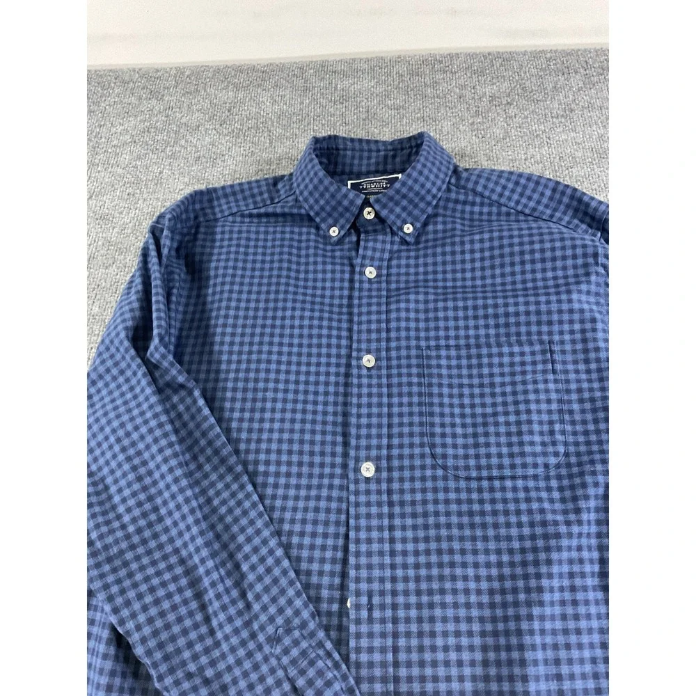 Charles Tyrwhitt Classic Fit Shir Men's Large Blue Check Button Down Long sleeve